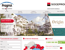 Tablet Screenshot of pragma-immobilier.com